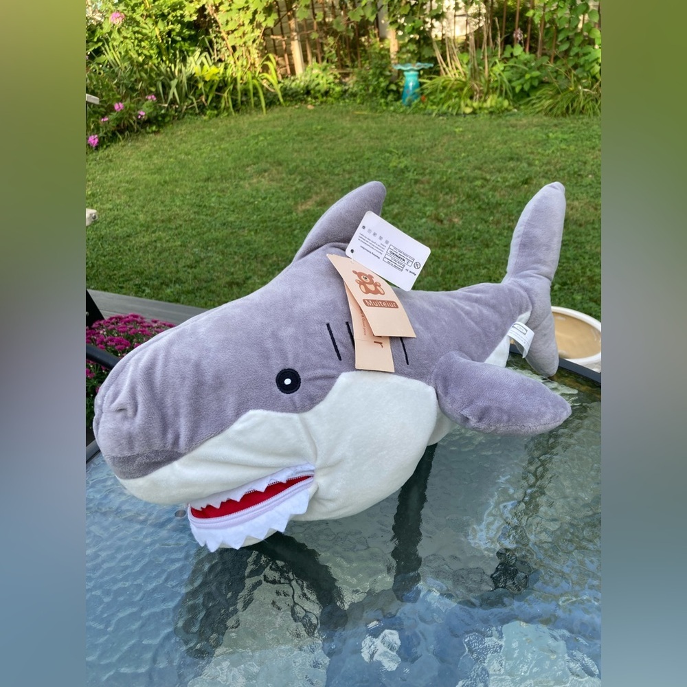 Muiteiur Shark Plush Stuffed Animal 3-in-1 Orca Whale Stingray Cute Toy